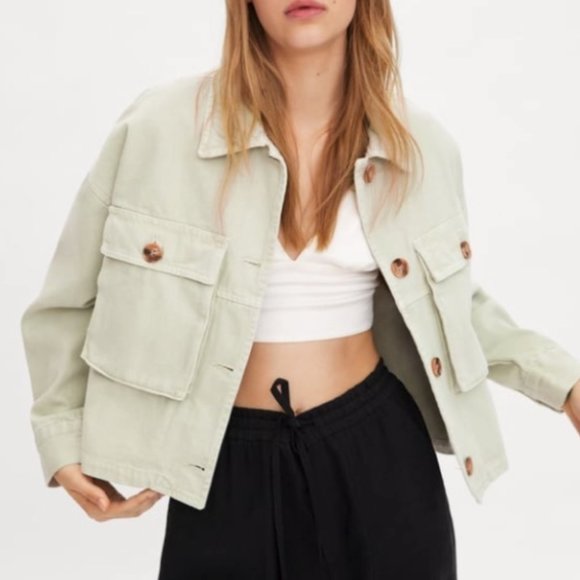 zara mint jacket